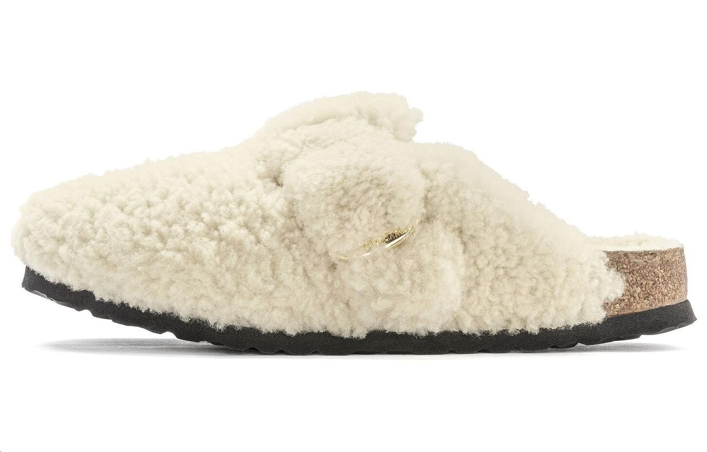 Birkenstock Beige Shearling Slide — фото 5