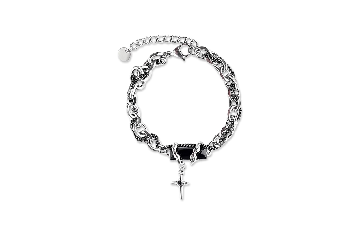 Inkopper Black Diamond Titanium Steel Bracelet
