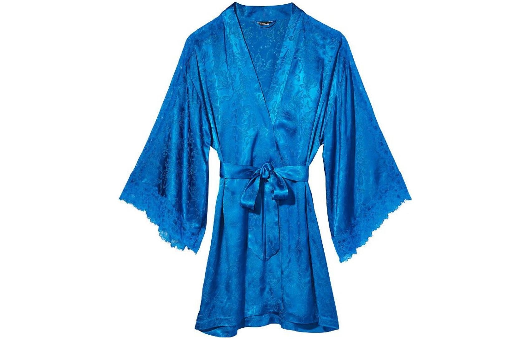 Victoria'S Secret Lace Trim Short Robe