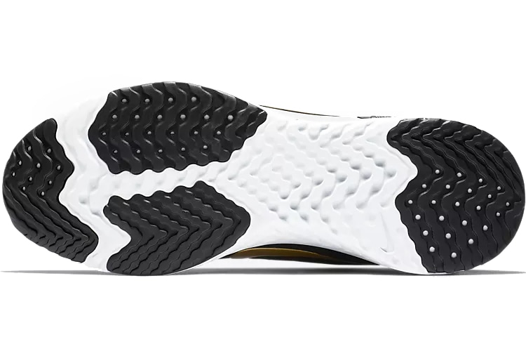 Nike Odyssey React Flyknit Black Gold — фото 9