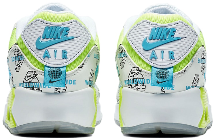 Nike Air Max 90 Worldwide Pack White Blue Yellow — фото 10