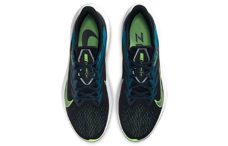 Nike Zoom Winflo 7 Black Blue Green — фото 9