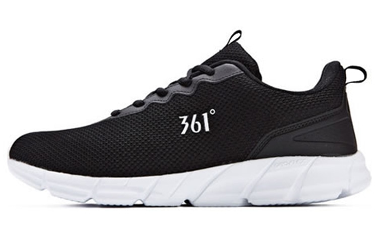 361° Lightweight Low-Top Running Shoes Black White