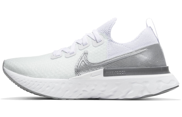 Nike React Infinity Run Flyknit 1 White Silver — фото 6