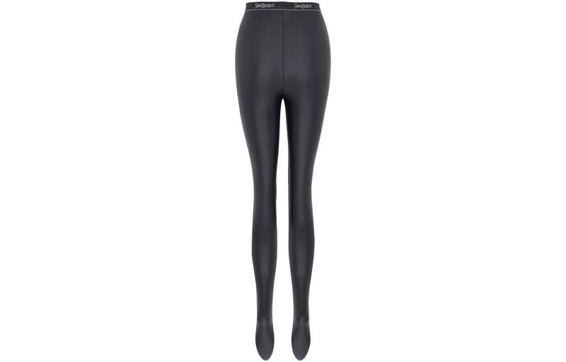 Saint Laurent SS23 Letter Knit Leggings Black — фото 1