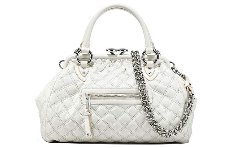 Marc Jacobs Quilted Leather Tote Bag White