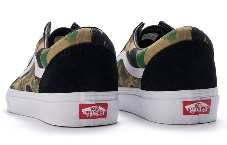 Vans A BATHING APE x Vans Old Skool Low Black Camo — фото 4