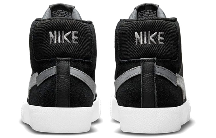 Nike Blazer Mid Black Grey — фото 9