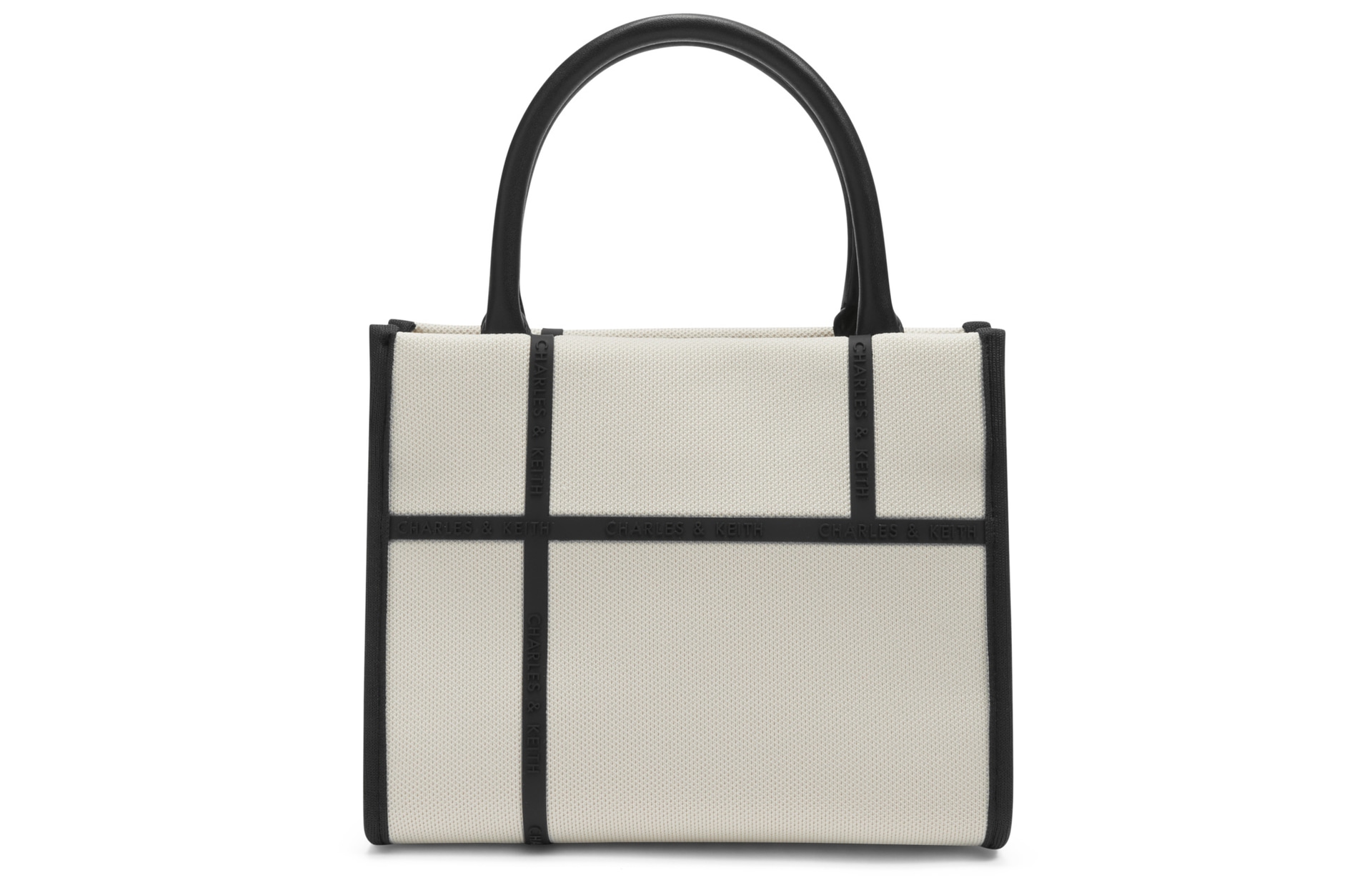 CHARLES&KEITH CHARLESKEITH Tote CreamBlack