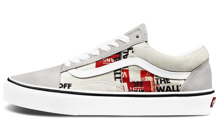 Vans Old Skool Grey White Red — фото 5