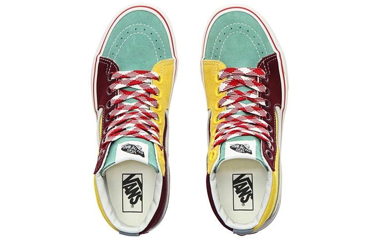 Vans SK8 High Yellow Green Red — фото 8