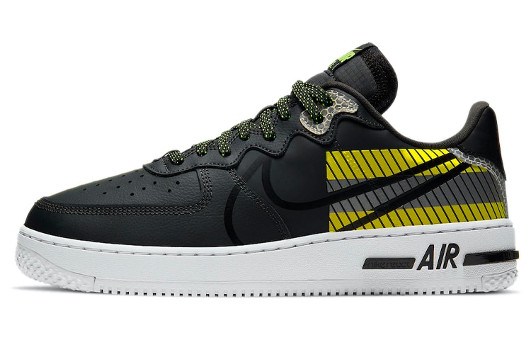 Nike Air Force 1 Low React Black Yellow — фото 6