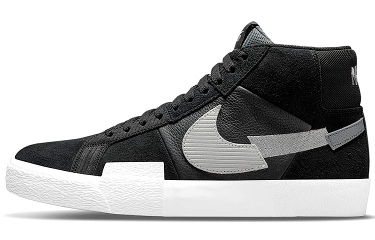 Nike Blazer Mid Black Grey — фото 5