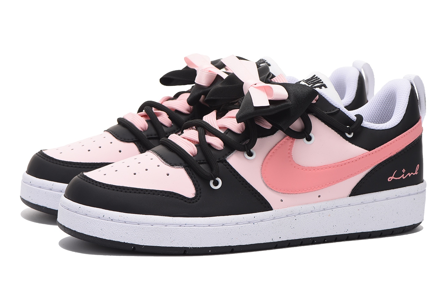 Nike Court Borough GS Black Pink — фото 10