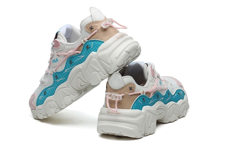 FILA Pepe Shimada x Fila Low Dad Sneakers White Blue — фото 10