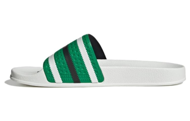 Adidas Adilette Green White Black — фото 3