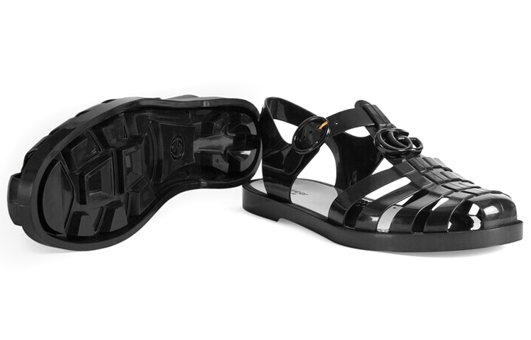 Gucci Roman Sandals Black — фото 9