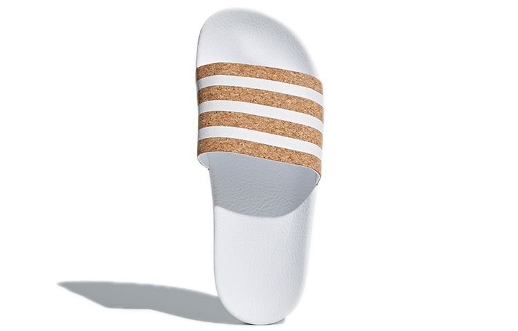 Adidas Adilette White Brown — фото 11