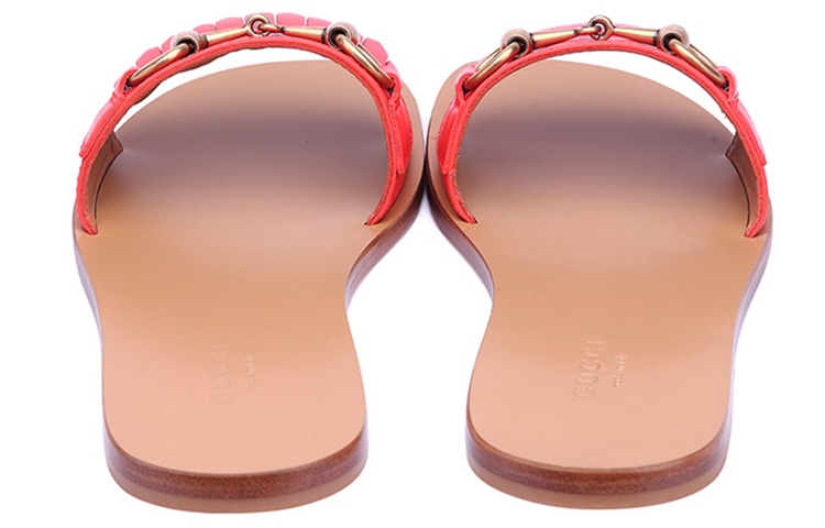 Gucci Leather Horsebit Loafers Red — фото 10