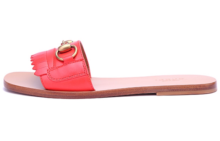 Gucci Leather Horsebit Loafers Red — фото 6