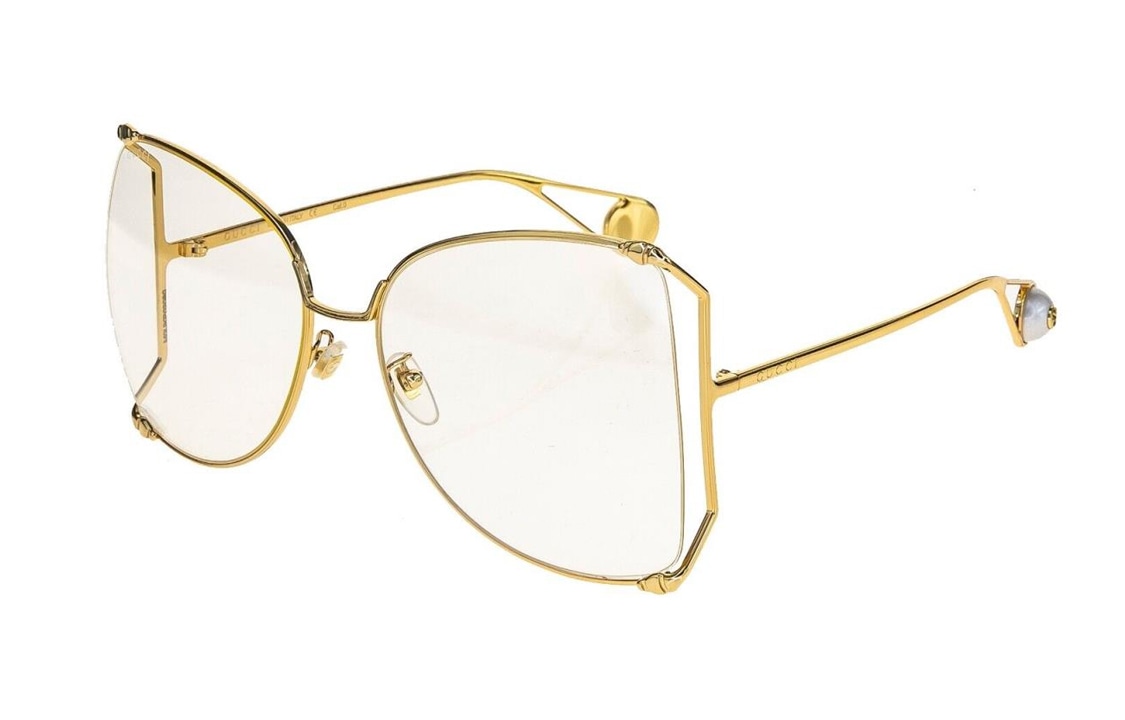 Очки Gucci Irregular Metal Sunglasses Gold