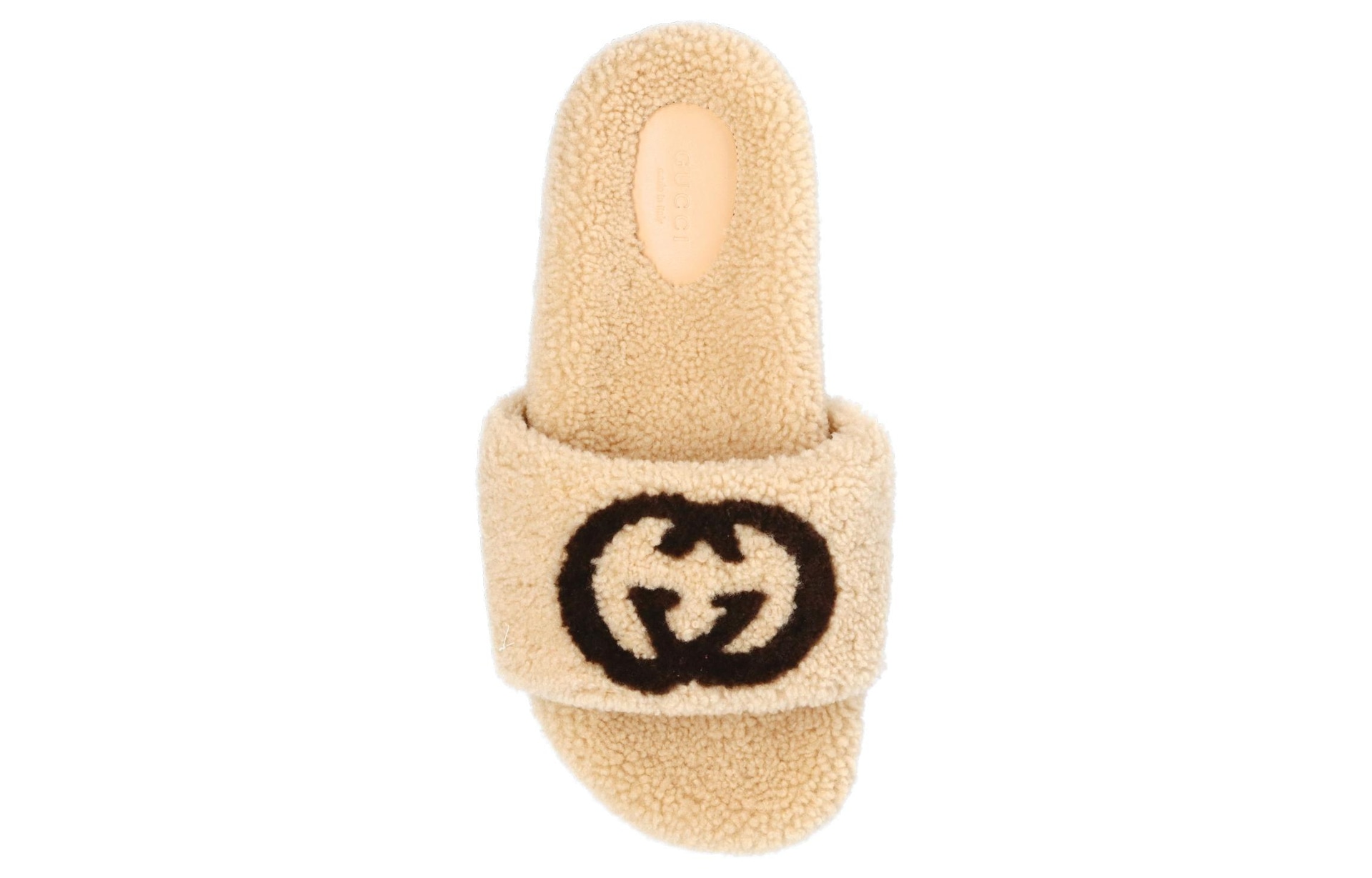 Gucci Brown Shearling Slide — фото 9