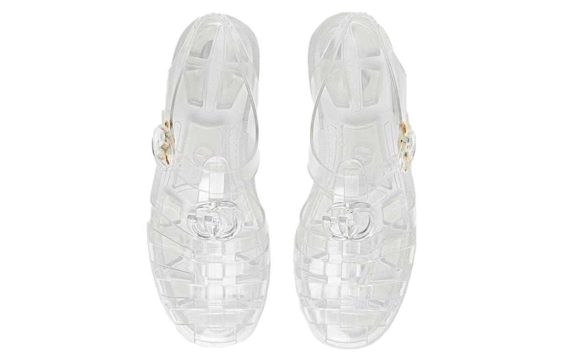 Gucci Rubber Double G Sandals Transparent — фото 11
