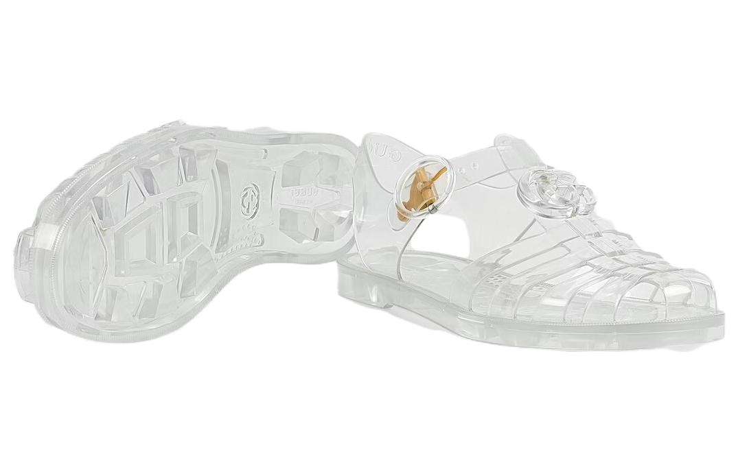 Gucci Rubber Double G Sandals Transparent — фото 10