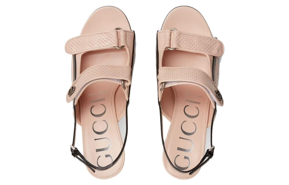 Gucci Mini Double G Sandals Pink — фото 8