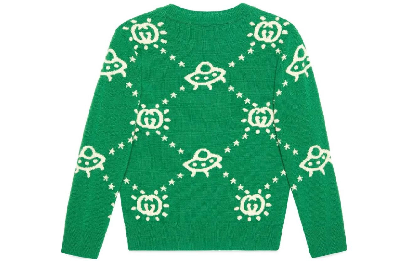 Gucci FW23 Logo Knit Sweater Green — фото 7