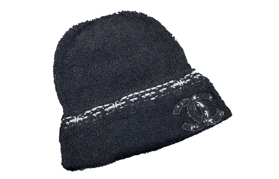 Chanel Double C Cashmere Beanie Black