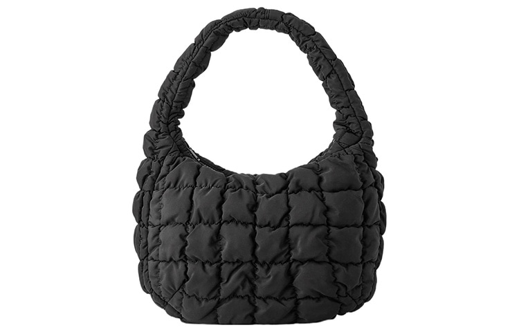 COS Quilted Mini Tote Bag Black
