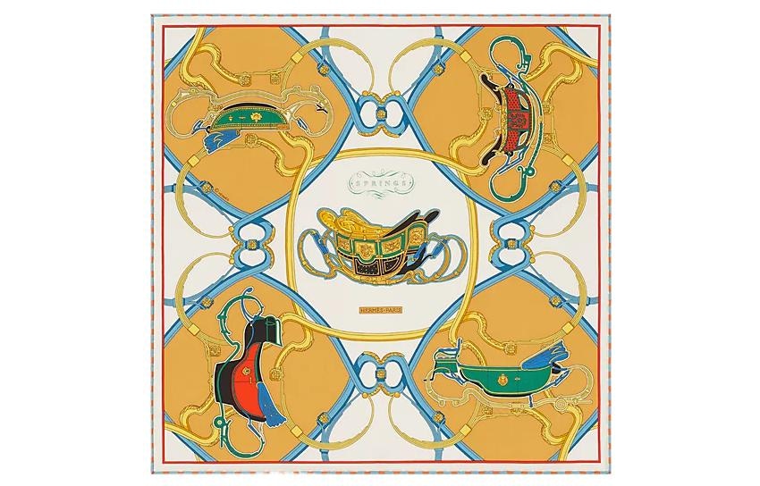 HERMES/爱马仕 Hermes Silk Scarf Yellow
