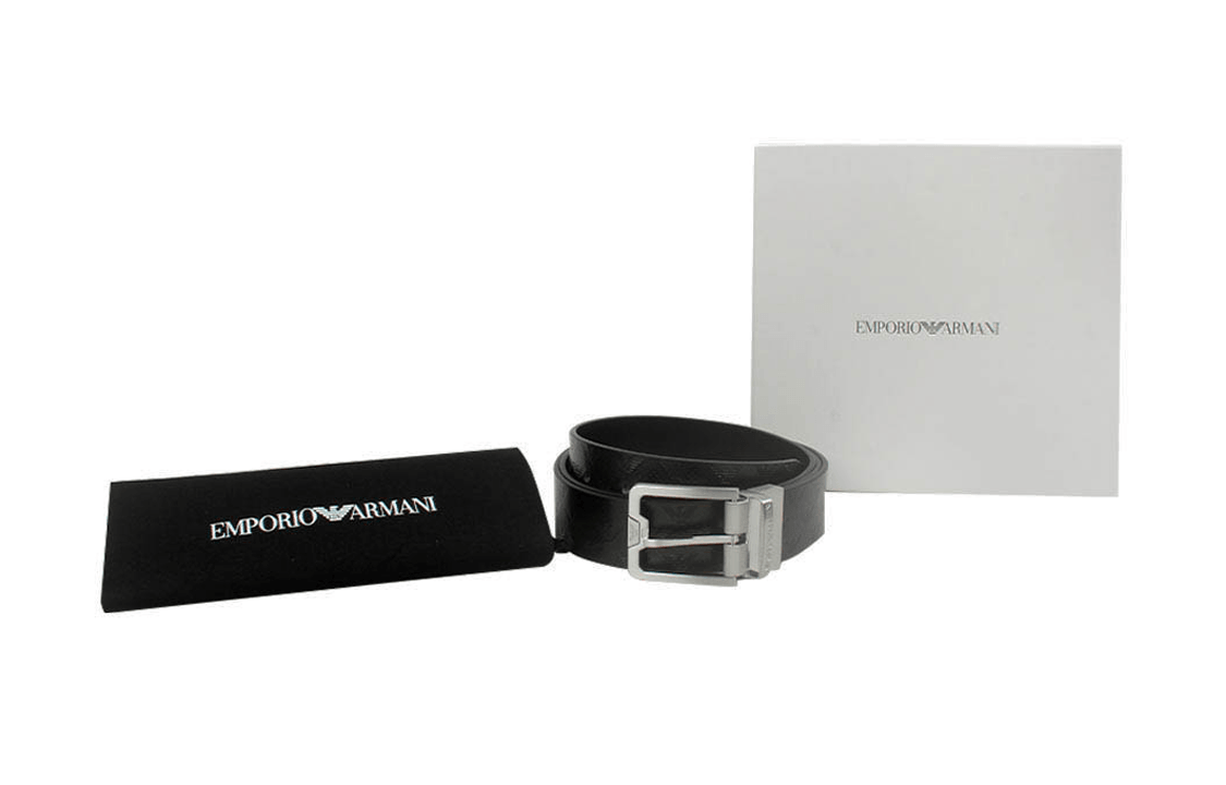 Emporio Armani Logo Print Belt — фото 2