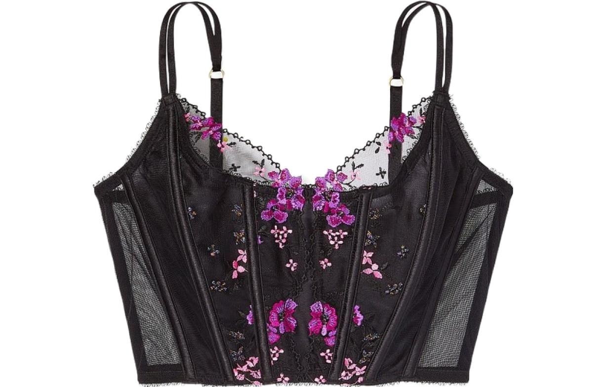 Victoria'S Secret Very Sexy Floral Bra Black