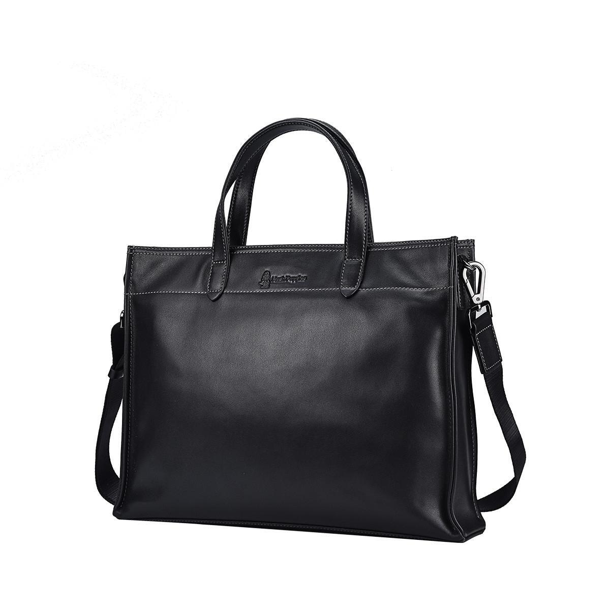 Hush Puppies/暇步士 Hush Puppies Large Leather Briefcase Black