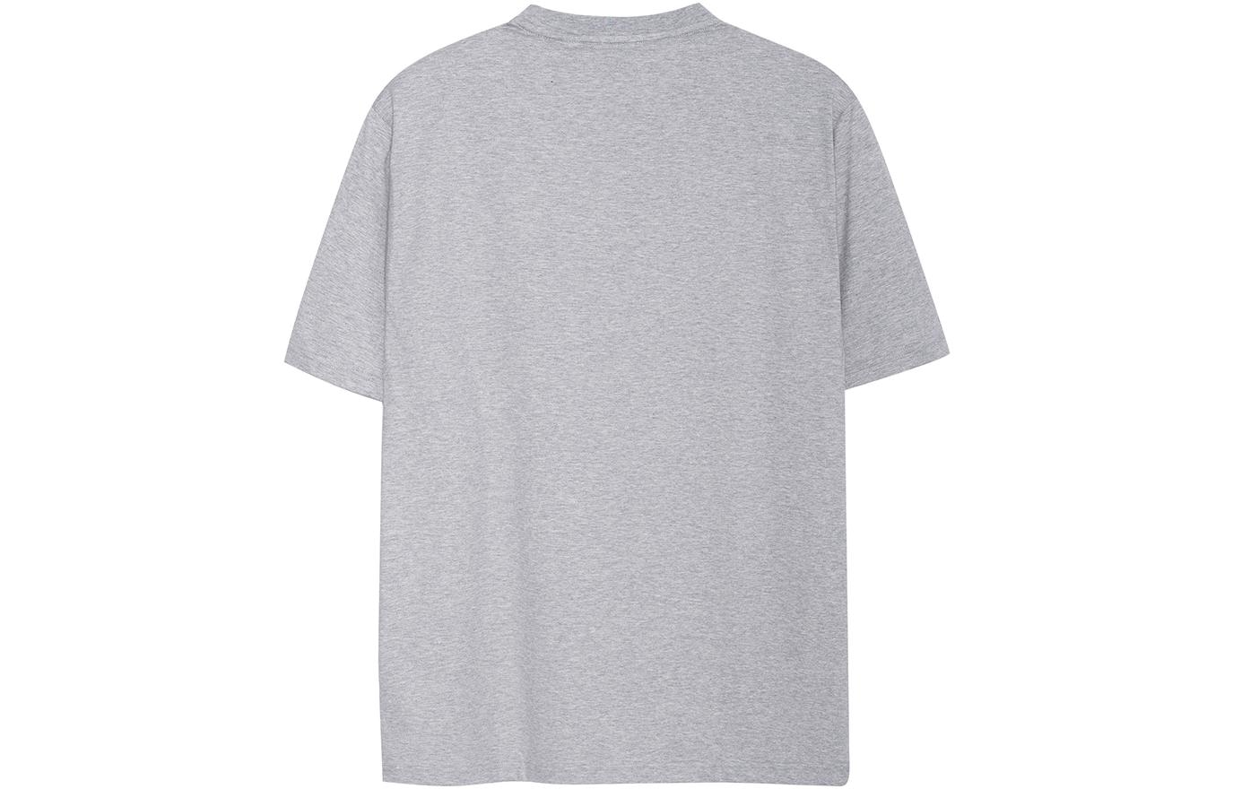 Burberry Equestrian Knight Logo Cotton T-Shirt Grey — фото 1