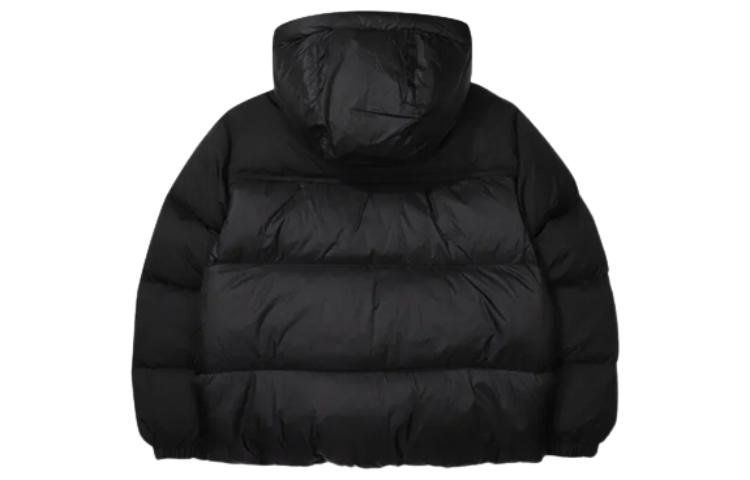 FILA Solid Color Hoodie Down Jacket Black — фото 1