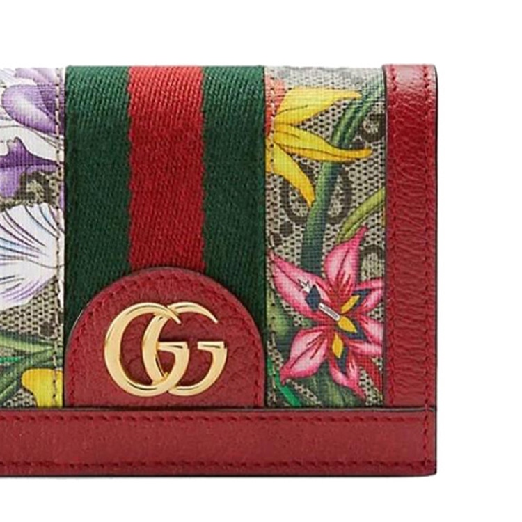 Gucci Floral Logo Stripe Wallet — фото 7