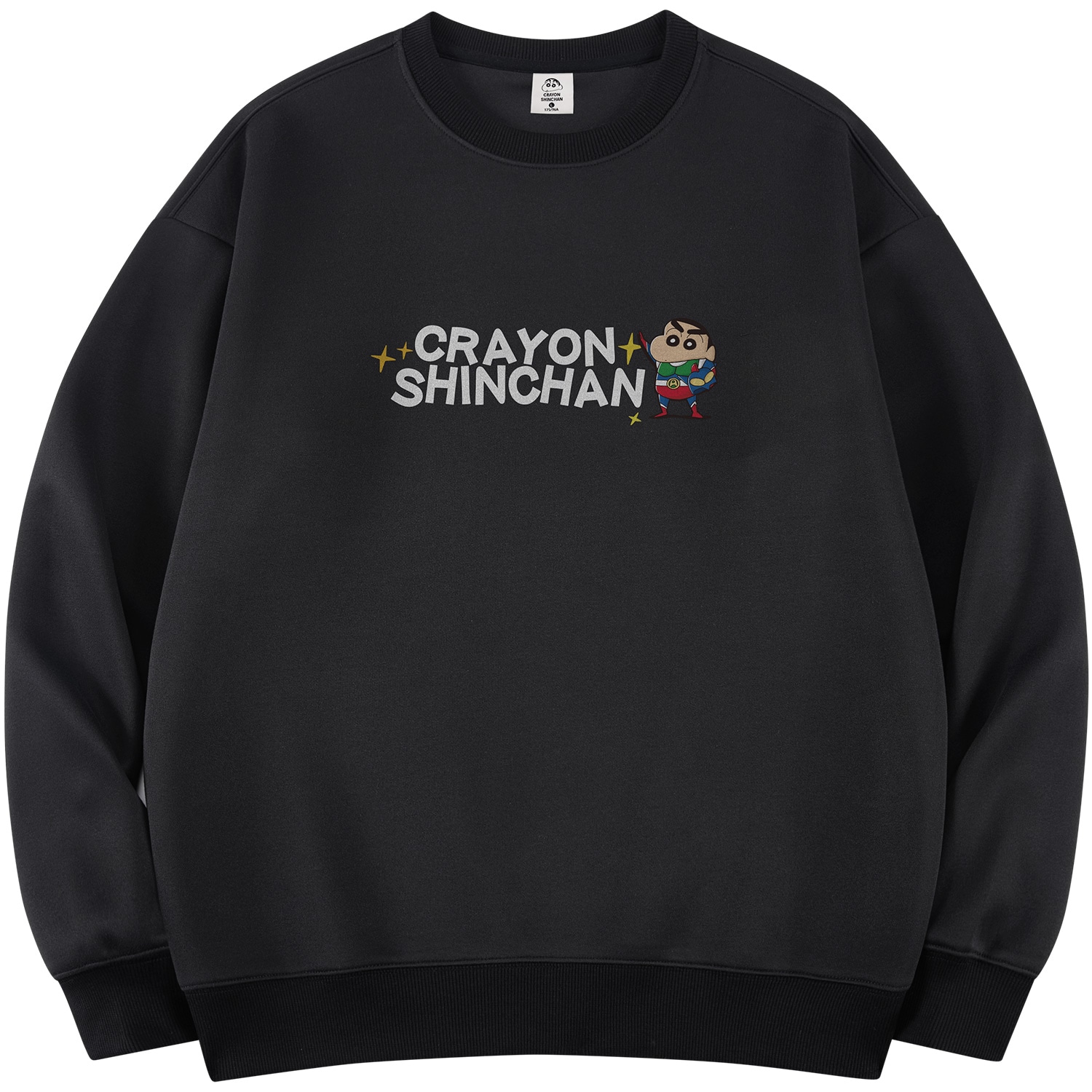 Crayon Shinchan/蜡笔小新 Crayon Shin-chan Cartoon Print Pullover Sweatshirt