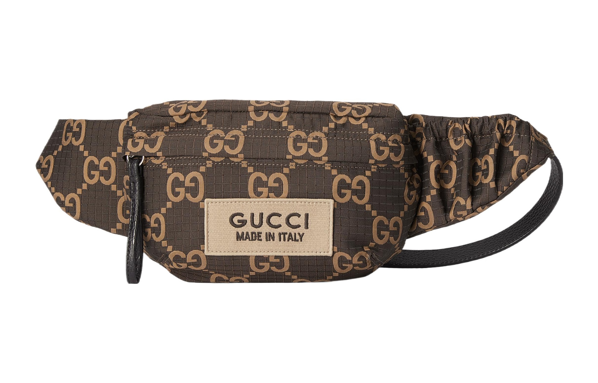 Сумки Gucci Logo Zip Waist Bag Large Ebony Beige