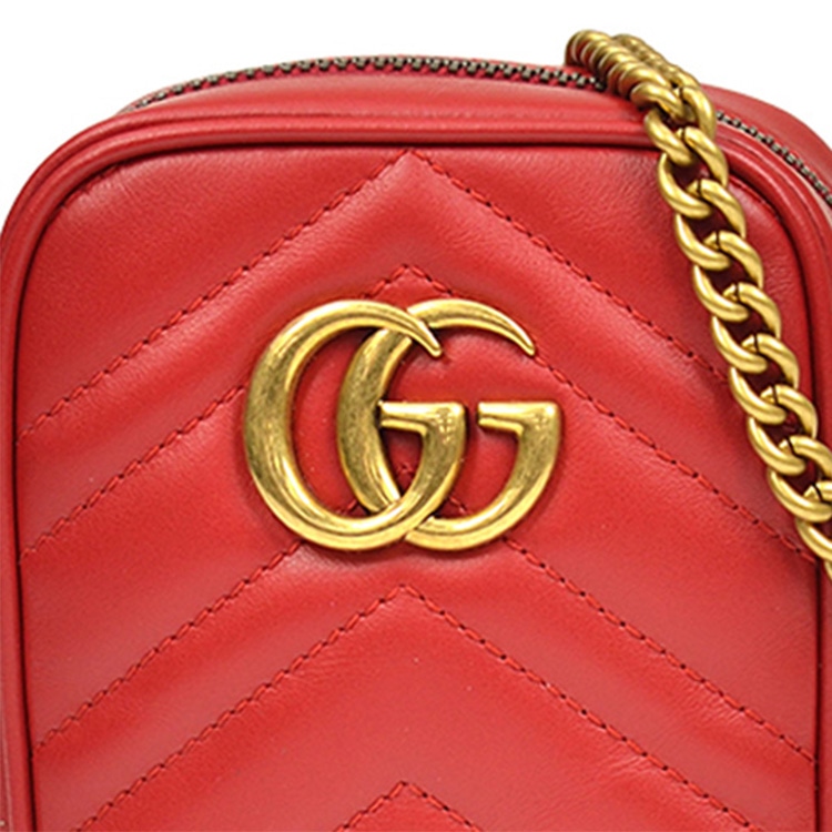 Gucci GG Marmont Mini Bag Red — фото 4
