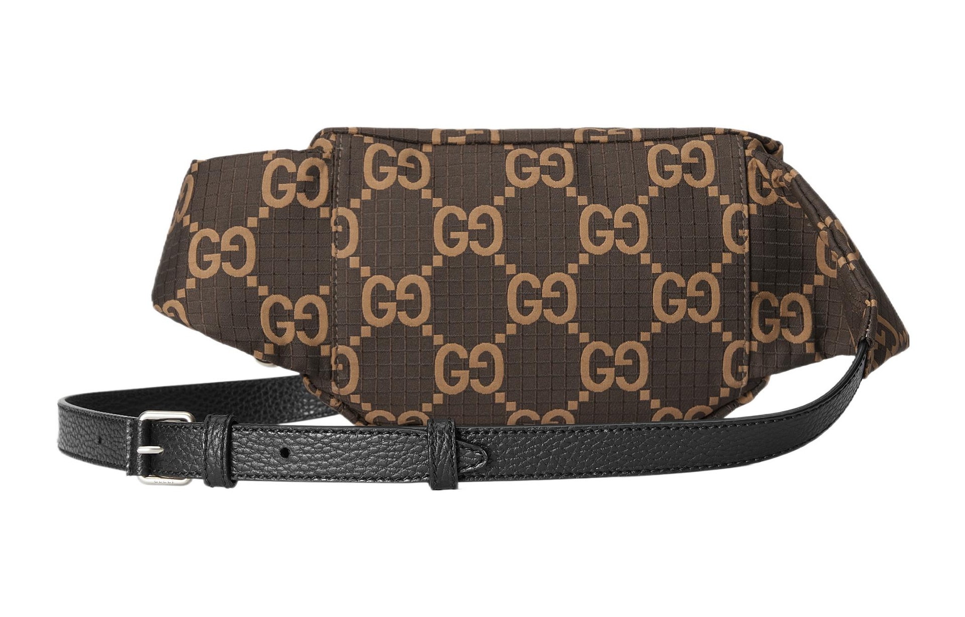 Gucci Logo Zip Waist Bag Large Ebony Beige — фото 3