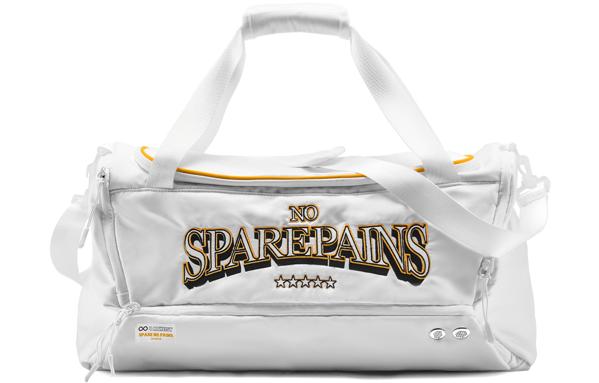 8atheist x sparenopains Large Capacity Basketball Bag White