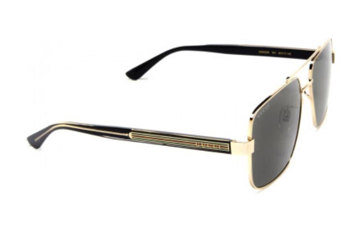 Gucci Irregular Sunglasses Gold — фото 3