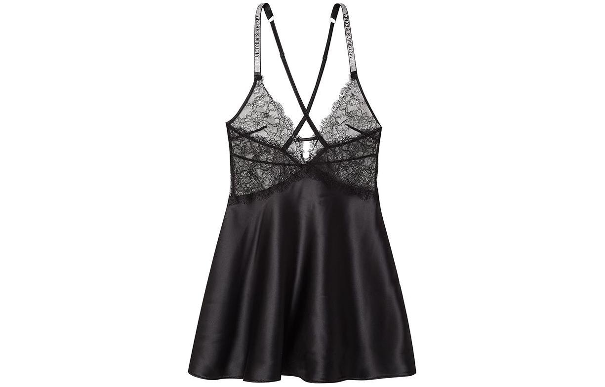Victoria'S Secret Lace Satin Slip Dress