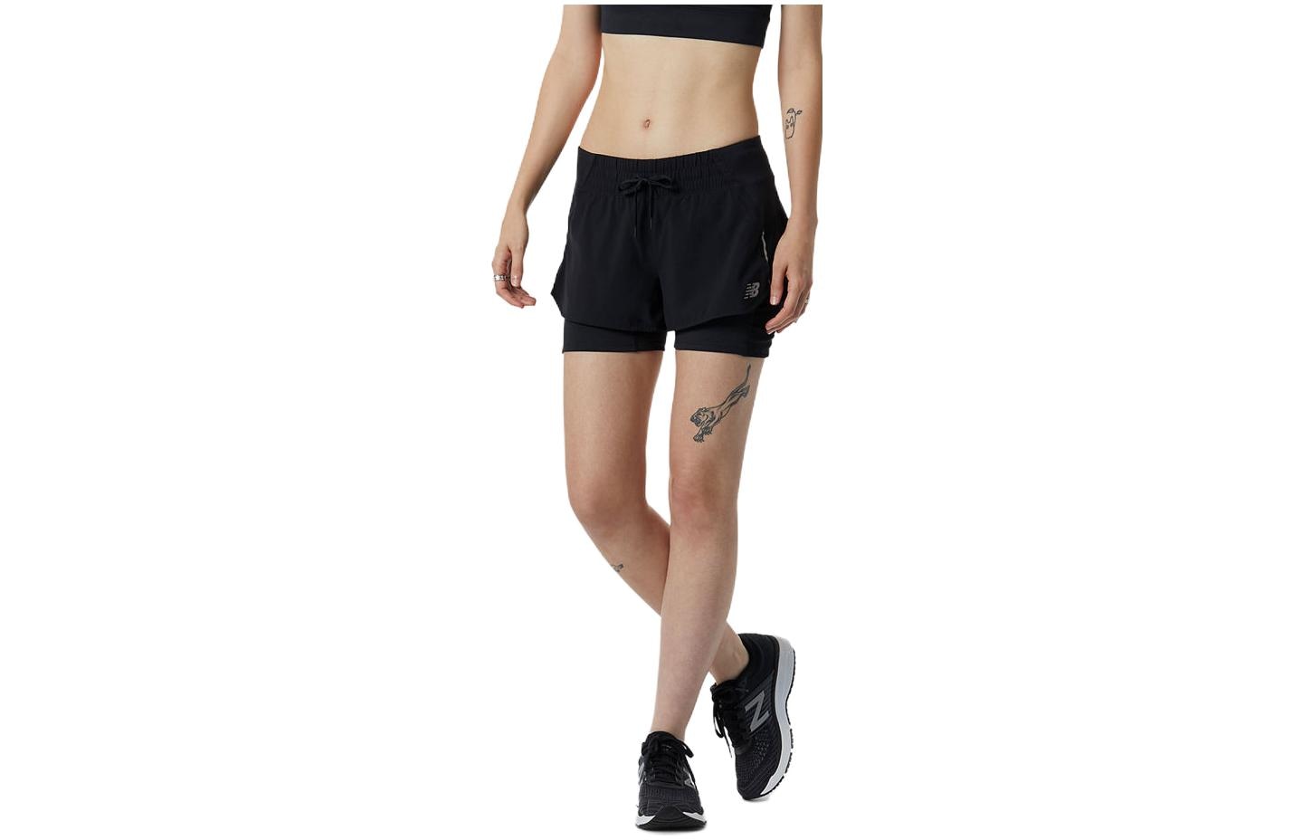 New Balance Impact Run 2in1 Short Black — фото 2