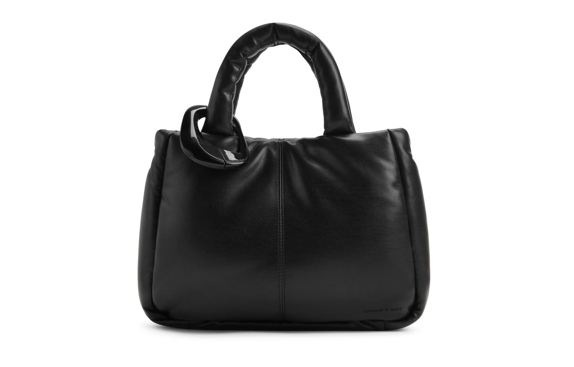 CHARLES&KEITH Noir Dark Brown Medium PU Shoulder Bag