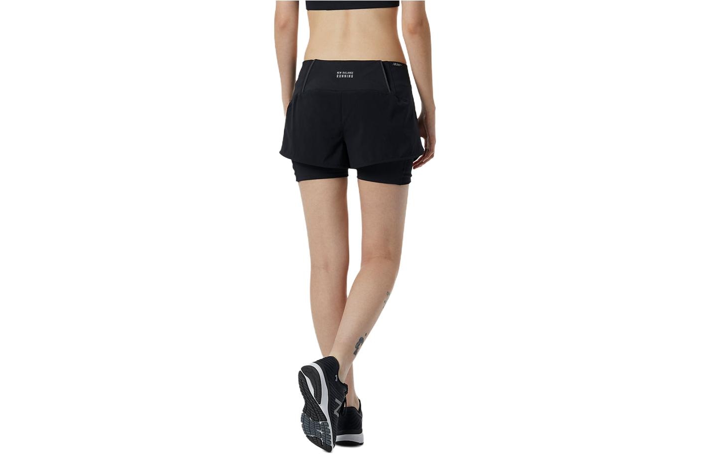 New Balance Impact Run 2in1 Short Black — фото 3
