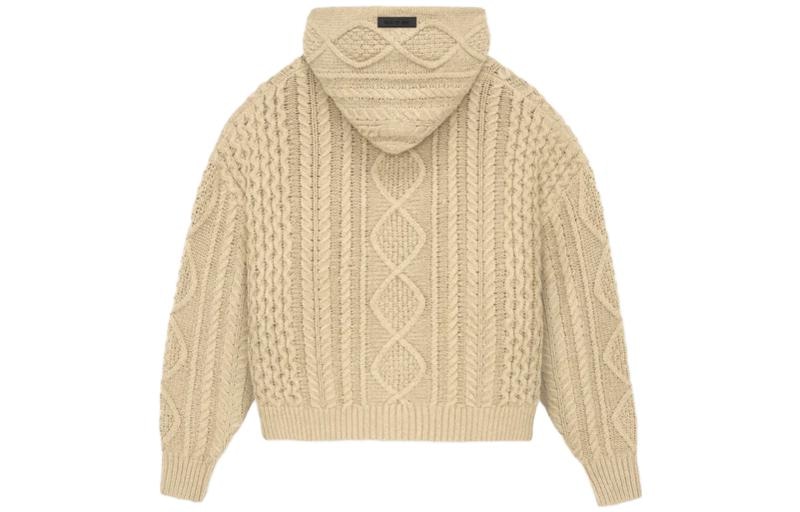Fear Of God Essentials Cable Knit Hoodie Gold Heather — фото 1